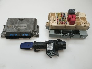 komputer, centralka, stacyjka, BSI, komplet Fiat Stilo 1,9 JTD 0281011396 55187569