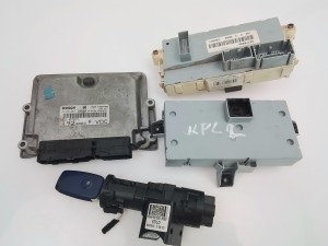 komputer, centralka, stacyjka, BSI, komplet Fiat Stilo 1,9 JTD  0281011398    55187571