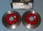 tarcze hamulcowe Mikoda ATM 0309 GT SPORT SERIES nawiercane Fiat Punto, Panda, 500, Seicento, Tipo, Alfa 145, 146, 155, Lancia Ypsilon, Delta, Dedra   czerwone