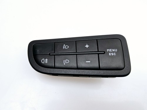 panel, przyciski świateł, menu Fiat Grande Punto