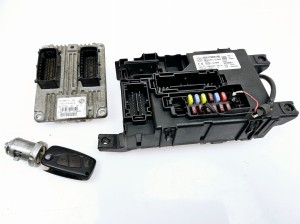 komplet, zestaw: komputer, stacyjka, kluczyk, centralka BSI Fiat Grande Punto 1,2 typ: IAW 5SF3.M1 51798649