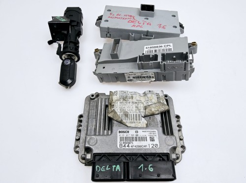 komplet, zestaw: komputer, stacyjka, kluczyk, centralka BSI Lancia Delta 1,6 Multijet 51892671