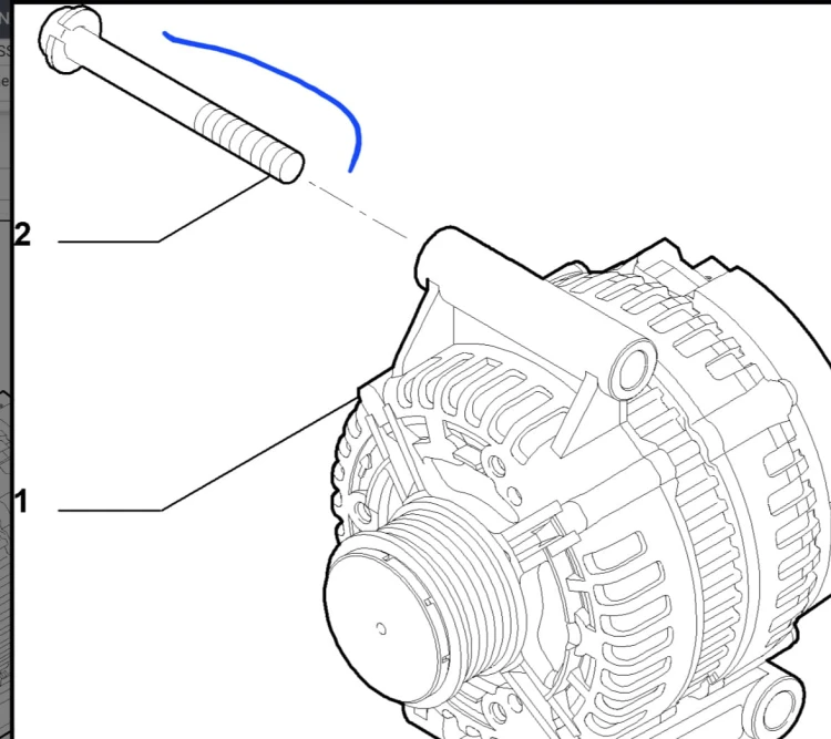 Śruba śruby alternatora Fiat Ducato  nowa 1368898080