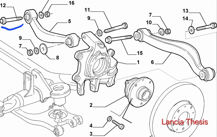 śruba mimośrodowa tylnego zawieszenia  Alfa Romeo Giulietta, 159  nowa 51737443