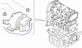 wspornik, poduszka silnika Fiat Panda 1,1 1,2 nowa oryginalna 46839806