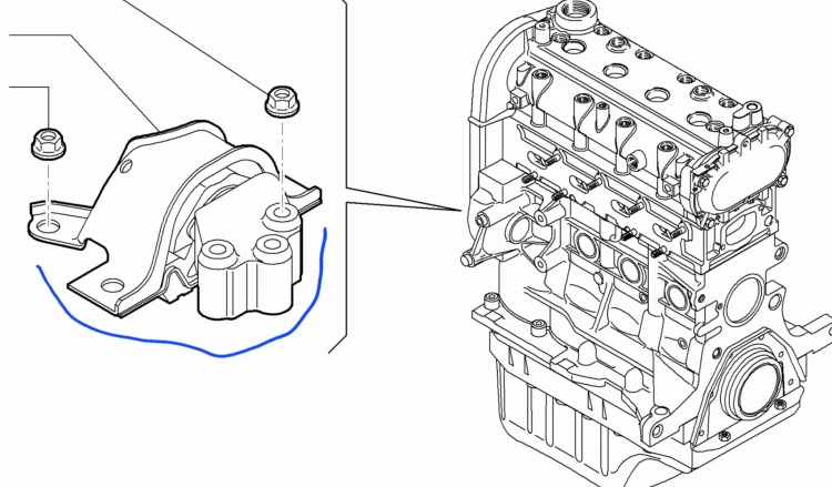 wspornik, poduszka silnika Fiat Panda 1,1 1,2 nowa oryginalna 46839806