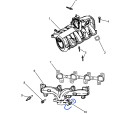 śruba mocowania kolektora wydechowego Jeep Grand Cherokee 4,7L