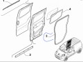 Uszczelka karoserii  drzwi przesuwnych  Fiat  Fiorino   nowa oryginalna 1308924070