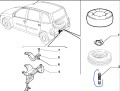 Śruba, śruby mocowanie koła zapasowego  Fiat Multipla- nowe 60665570