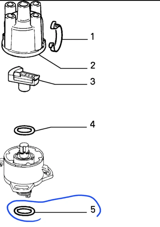 oring uszczelka aparatu zapłonowego  Fiat  Lancia - nowa 9938590