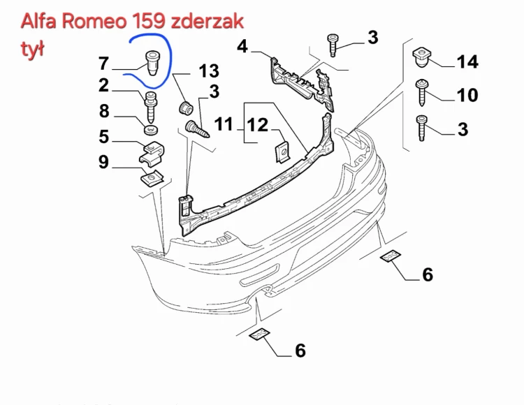 Nakrętka  nitonakrętka Fiat Alfa  - nowa 50506080