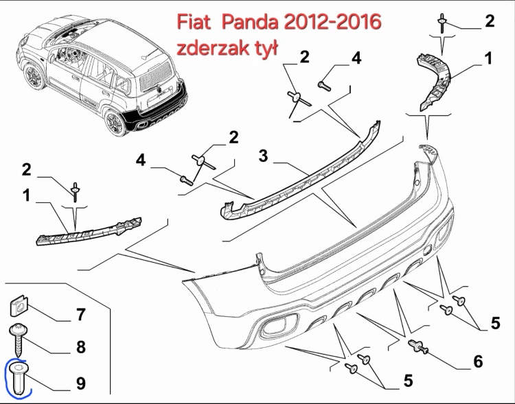Nakrętka  nitonakrętka Fiat Alfa  - nowa 50506080