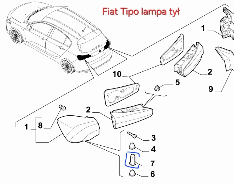 Nakrętka  nitonakrętka Fiat Alfa  - nowa 50506080
