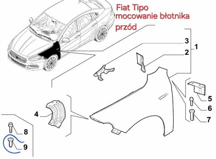 Nakrętka  nitonakrętka Fiat Alfa  - nowa 50506080