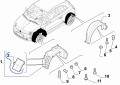 Zaślepka  nadkola przód  Fiat 500 nowa 71752114