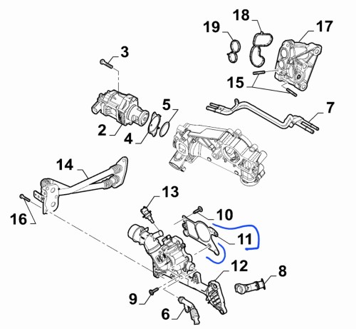Uszczelka EGR Alfa Fiat Lancia nowa 55254383