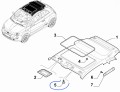 Spinka kołek podsufitki  Fiat  500  nowa  735456425