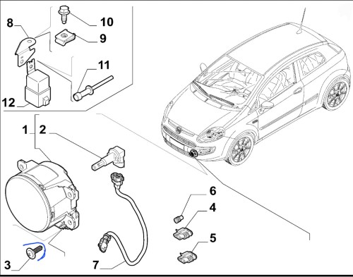 Śruba śruby zderza lampy wstecznego  Fiat Alfa Lancia - nowa 15689409