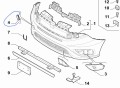 zaślepka haka zderzaka przód Fiat Doblo  2 no liftingu  735615289