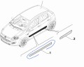 Litwa lewych przednich drzwi Fiat Punto Evo
