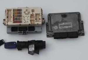 komputer, centralka, stacyjka, BSI, komplet Fiat Stilo 1,9 JTD 80 KM  0281011552   5519208