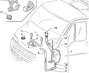 oring uszczelka zbiorniczka  spryskiwaczy Fiat Ducato - nowa 71752218