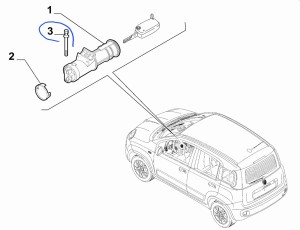 Śruba, śruby zrywalne stacyjki Fiat Panda  - nowa 46517111
