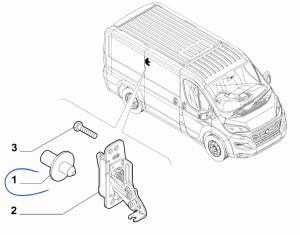 Śruba bolca drzwi przesuwnych Fiat Ducato  - nowa 53389146
