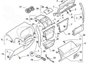 Pierścień zabezpieczający gniazdo zapalniczki  Fiat Seolici - nowa 71747524